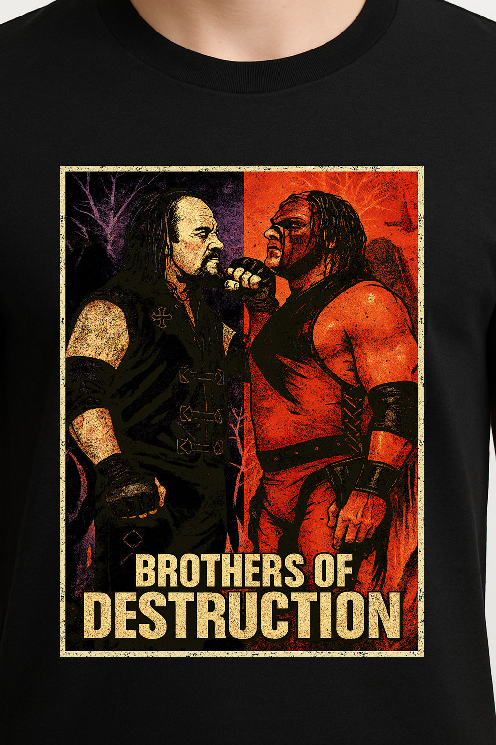 Brothers of Destruction T-Shirt Destruction Wrestling WWE Vintage Unisex Black Graphic Tee