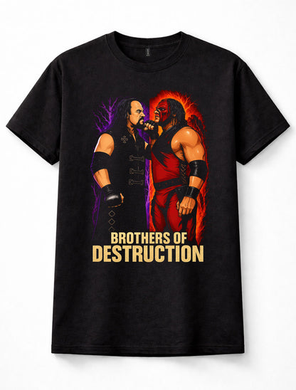 Brothers of Destruction Undertaker & Kane WWF Wrestling Tag Team Legends Fight Unisex T-Shirt