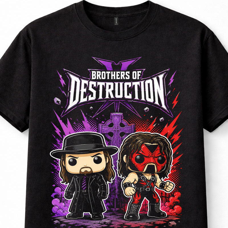 Undertaker Kane Brothers of Destruction WWE Funko Pop Wrestling Unisex T-Shirt
