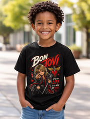 Bon Jovi It’s My Life Graphic T-Shirt Classic Rock Band Music Fan Tee It’s Now Or Never Lyrics Adult & Kids Unisex T-Shirt