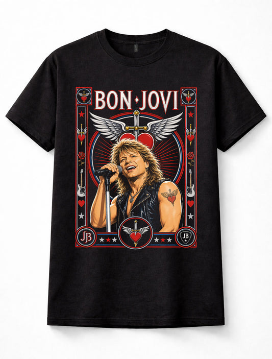 Bon Jovi Jon Bon Jovi Classic Rock Band Music Fan Unisex T-Shirt