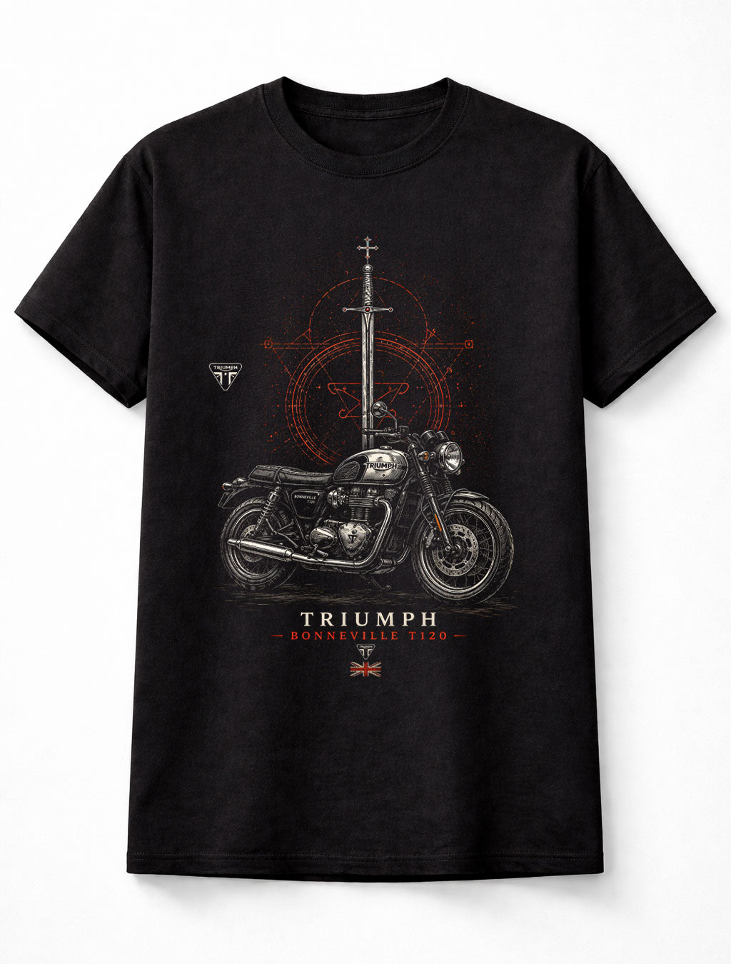 Triumph Bonneville T120 Classic British Motorcycle Rider Unisex T-Shirt