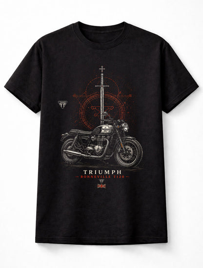 Triumph Bonneville T120 Classic British Motorcycle Rider Unisex T-Shirt