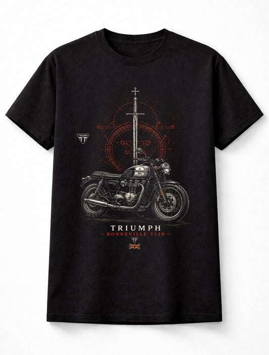 Triumph Bonneville T120 Classic British Motorcycle Rider Unisex T-Shirt