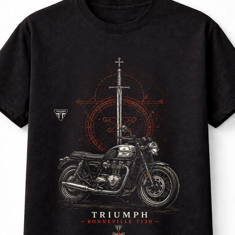 Triumph Bonneville T120 Classic British Motorcycle Rider Unisex T-Shirt