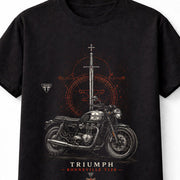Triumph Bonneville T120 Classic British Motorcycle Rider Unisex T-Shirt