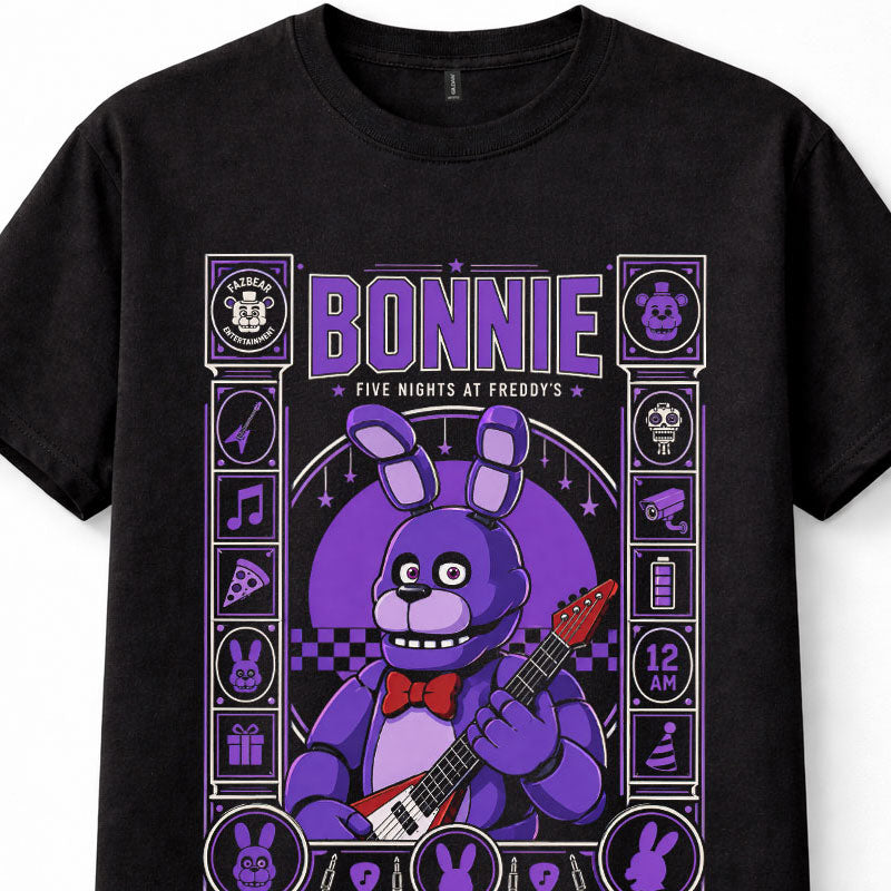 Five Nights at Freddy's Bonnie Animatronic Guitar Horror Unisex T-Shirt