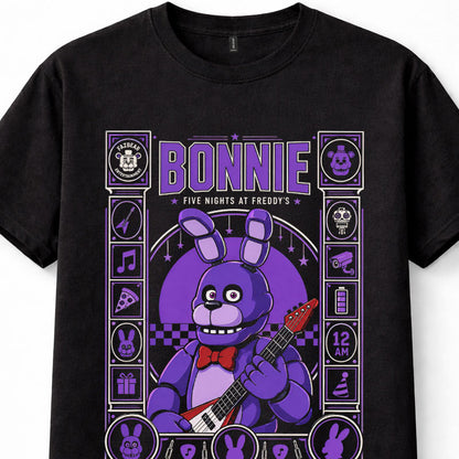 Five Nights at Freddy's Bonnie Animatronic Guitar Horror Unisex T-Shirt