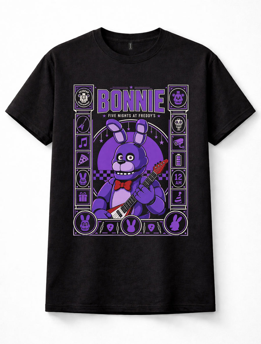 Five Nights at Freddy's Bonnie Animatronic Guitar Horror Unisex T-Shirt