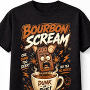 Bourbon Scream Biscuit Horror Coffee Punk Graphic Unisex T-Shirt