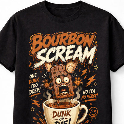 Bourbon Scream Biscuit Horror Coffee Punk Graphic Unisex T-Shirt