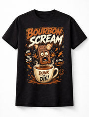 Bourbon Scream Biscuit Horror Coffee Punk Graphic Unisex T-Shirt
