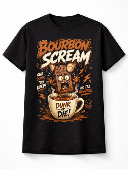 Bourbon Scream Biscuit Horror Coffee Punk Graphic Unisex T-Shirt
