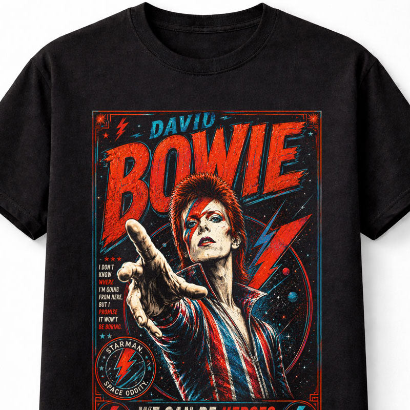 David Bowie Ziggy Stardust Heroes Starman Graphic Unisex T-Shirt