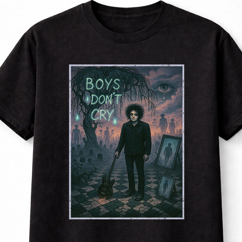The Cure Boys Don’t Cry Robert Smith Post-Punk Gothic Icon Adults & Kids Unisex T-Shirt