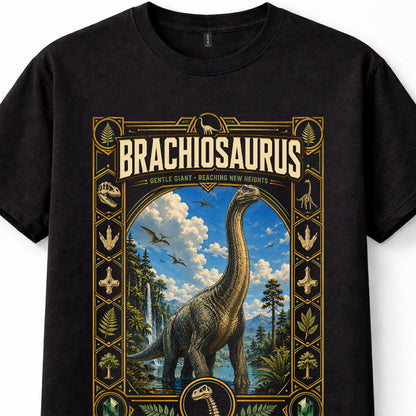 Brachiosaurus Long Neck Dinosaur Fossil Graphic Unisex T-Shirt