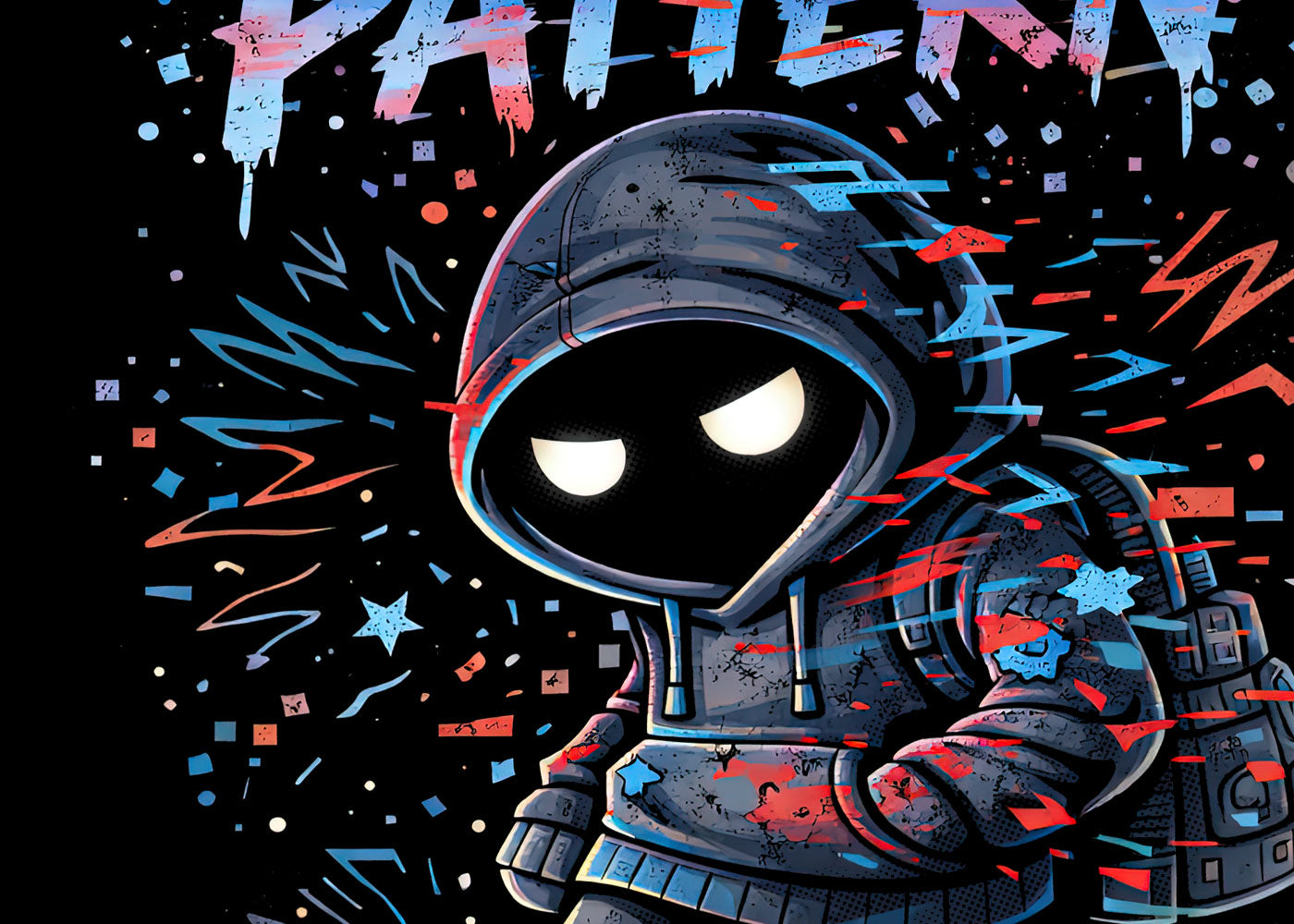 Break the Pattern T Shirt Gothic Cartoon Rebel Punk Chaos Unisex Graphic Tee