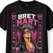 Bret Hart Hitman WWE Wrestling Legend Graphic Unisex T-Shirt