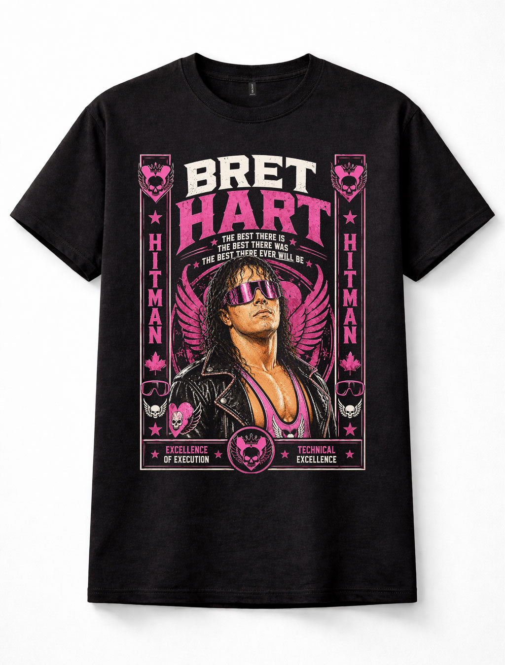 Bret Hart Hitman WWE Wrestling Legend Graphic Unisex T-Shirt