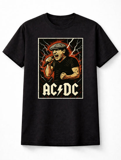 AC/DC Brian Johnson Back In Black Rock and Roll Legend Adults & Kids Unisex T-Shirt