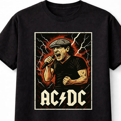 AC/DC Brian Johnson Back In Black Rock and Roll Legend Adults & Kids Unisex T-Shirt