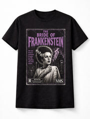 Bride of Frankenstein Gothic Monster Vintage Horror VHS Unisex T-Shirt