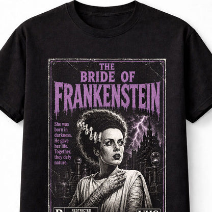 Bride of Frankenstein Gothic Monster Vintage Horror VHS Unisex T-Shirt