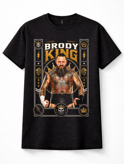 Brody King AEW House of Black Wrestling Tattooed Heavyweight Unisex T-Shirt