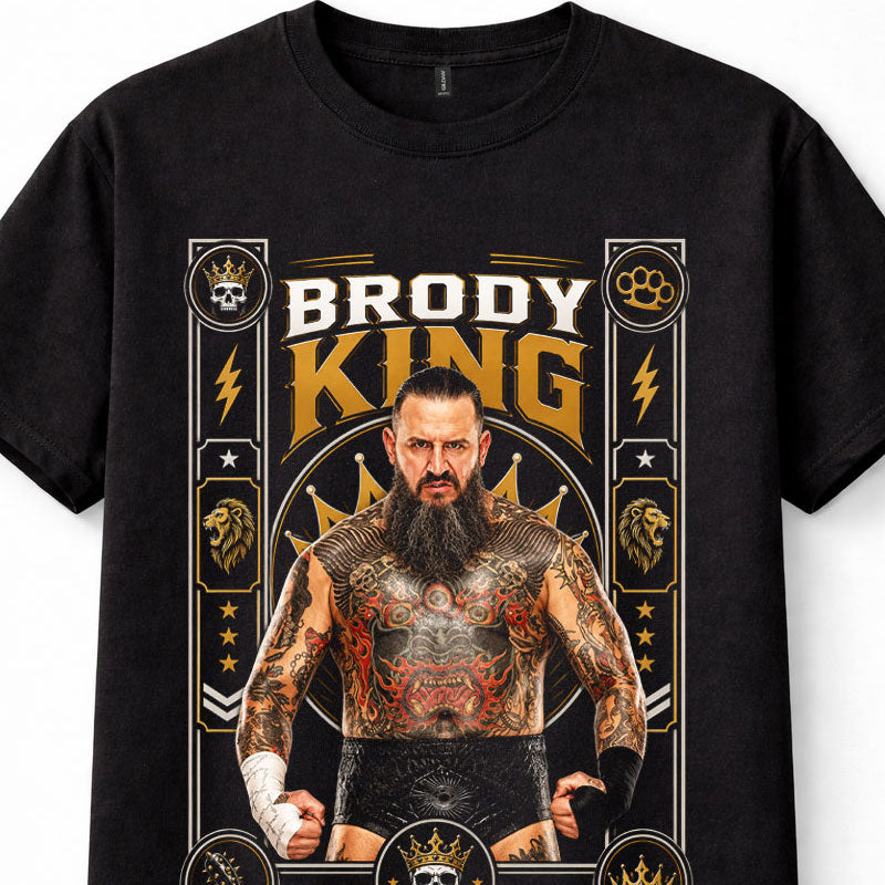 Brody King AEW House of Black Wrestling Tattooed Heavyweight Unisex T-Shirt