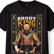 Brody King AEW House of Black Wrestling Tattooed Heavyweight Unisex T-Shirt