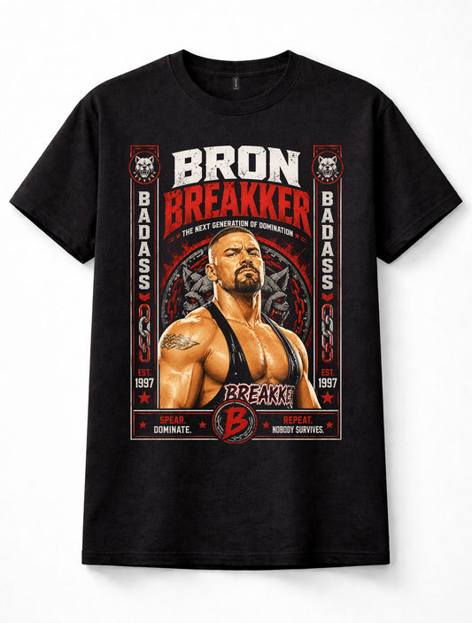 Bron Breakker WWE Wrestling Spear Dominate Graphic Unisex T-Shirt