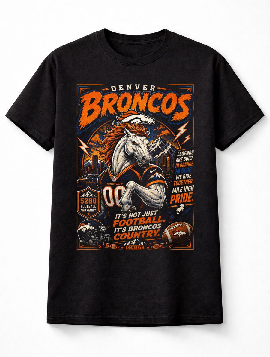 Denver Broncos NFL Horse Mascot Football Fan Gift Unisex T-Shirt