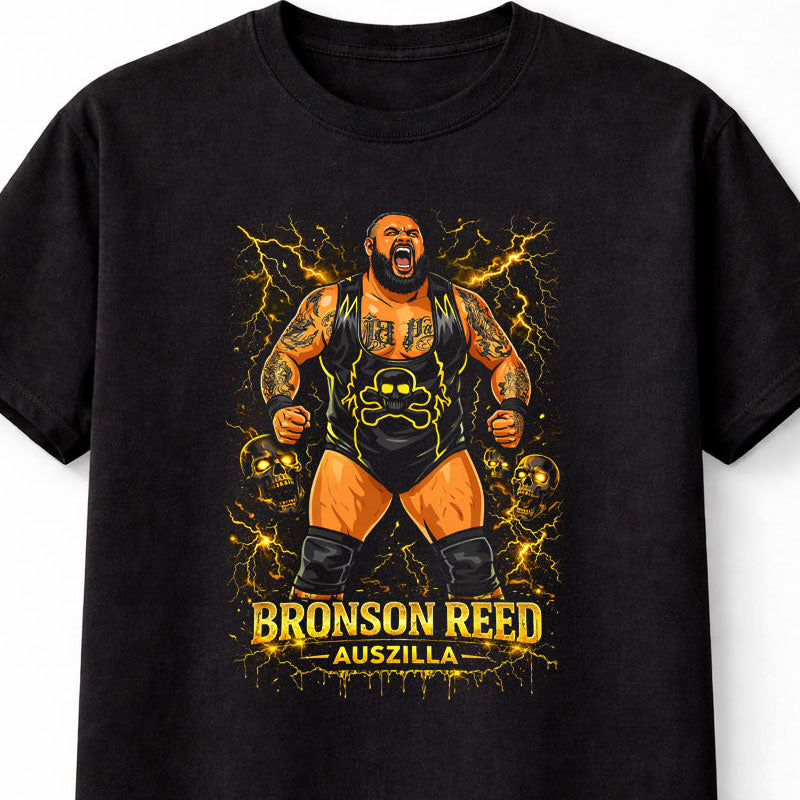 Bronson Reed Auszilla Graphic T Shirt Wrestling Power Tee WWE Adults & Kids Unisex T-Shirt
