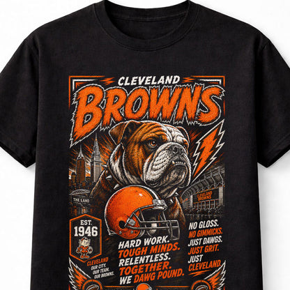 Cleveland Browns NFL Dawg Pound Bulldog Football Fan Gift Unisex T-Shirt
