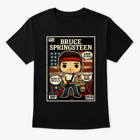 Bruce Springsteen Born in the USA Classic Rock Funko Pop Style Unisex T-Shirt