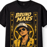 Bruno Mars Pop Music Singer Portrait Graphic Fan Unisex T-Shirt