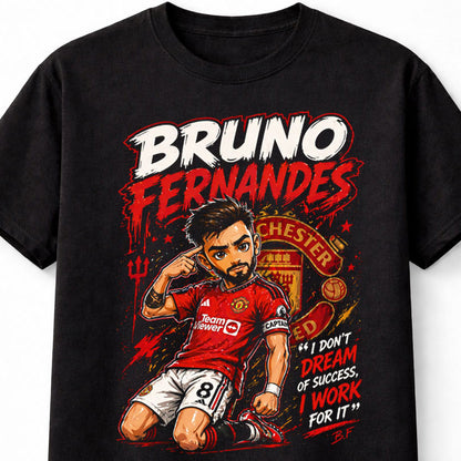 Bruno Fernandes Manchester United Style Soccer Football Fan Graphic Tee Unisex Adults & Kids T-Shirt