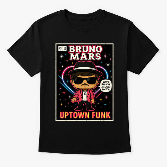 Bruno Mars Uptown Funk Funko Pop Style Unisex T-Shirt