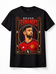 Bruno Fernandes Man United Number 8 Portugal Football Black Unisex T-Shirt