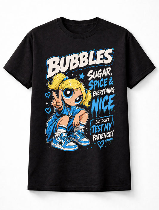 Powerpuff Girls Bubbles Sugar Spice Nice Cartoon Graphic Unisex T-Shirt