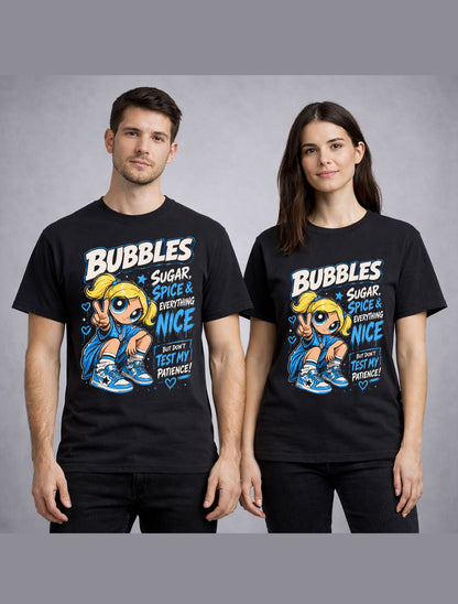 Powerpuff Girls Bubbles Sugar Spice Nice Cartoon Graphic Unisex T-Shirt
