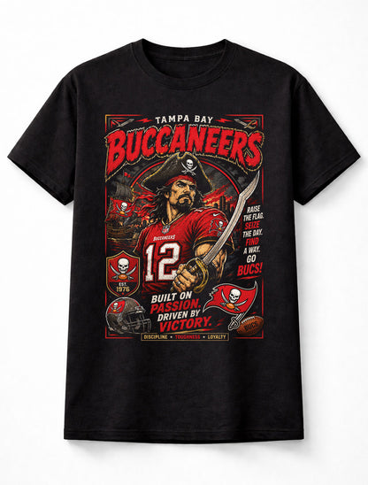 Tampa Bay Buccaneers NFL Pirate Football Fan Gift Graphic Unisex T-Shirt