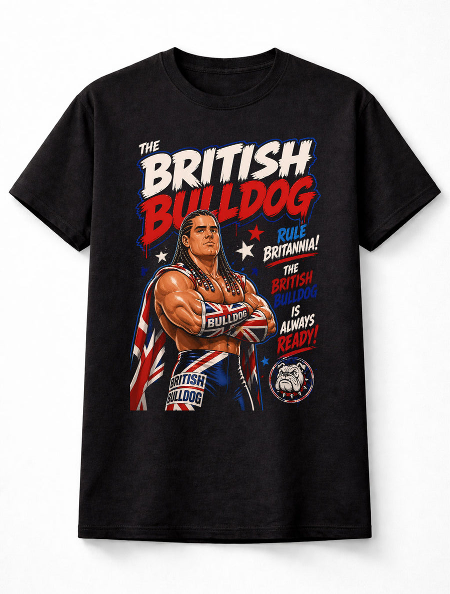 British Bulldog WWE Wrestling Legend Rule Britannia Unisex T-Shirt