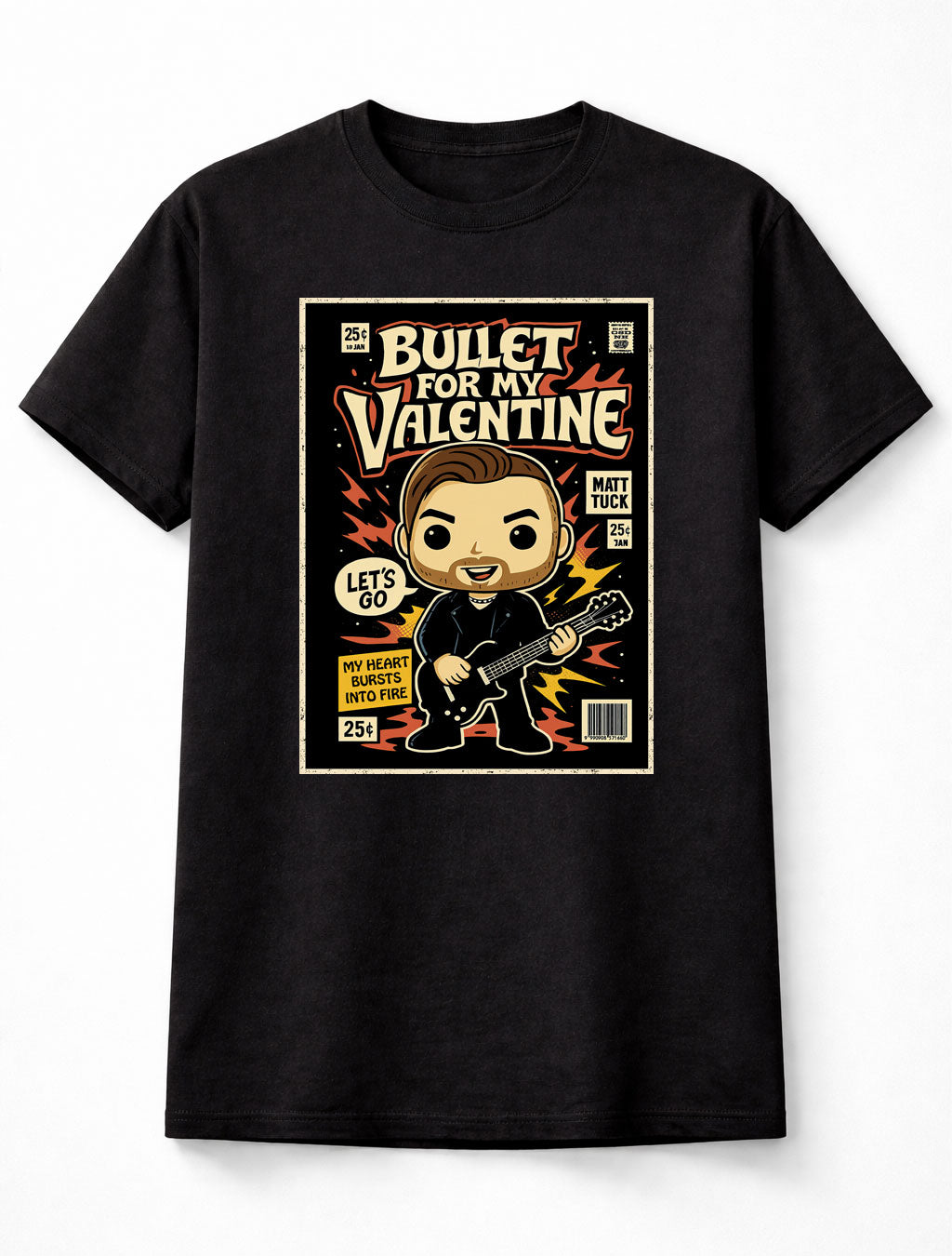 Bullet For My Valentine T-Shirt Metalcore Legends Unisex Black Graphic Tee