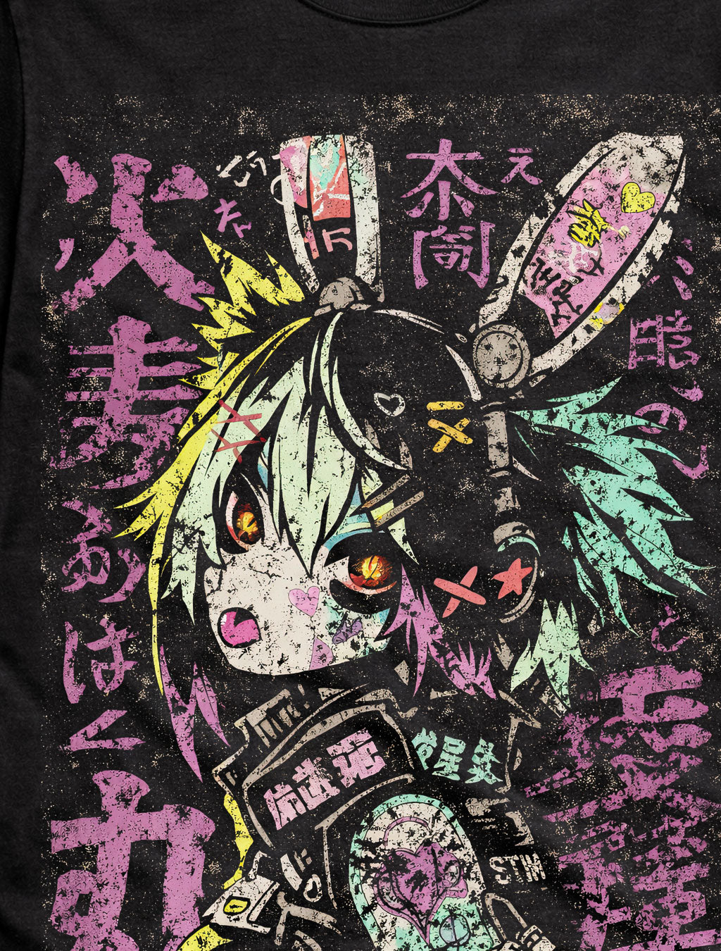 Bunny Japanese Streetwear Cyberpunk Y2K Retro Techwear Manga Anime Adults & Kids Unisex T-Shirt