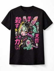Anime Cyberpunk Bunny Girl Manga Japanese Graphic Unisex T-Shirt