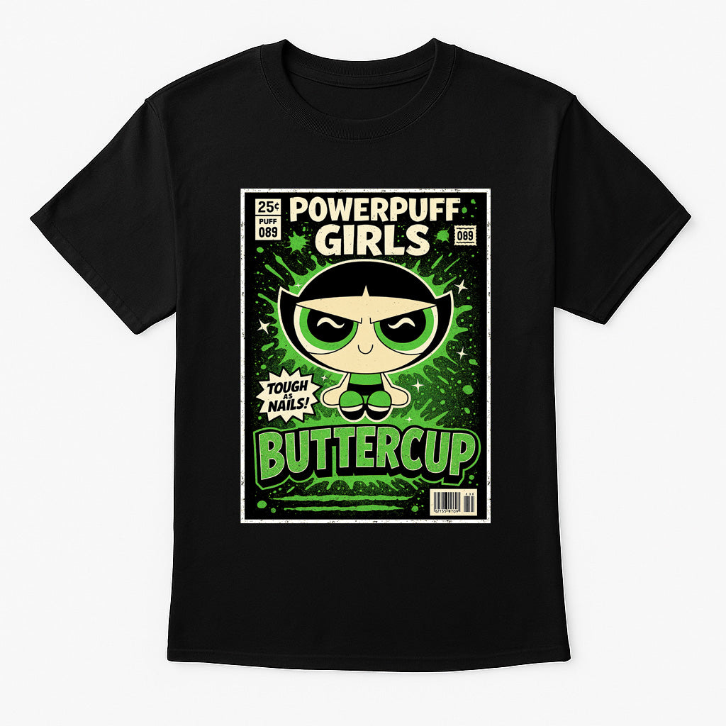 Powerpuff Girls Buttercup Tough As Nails Adults & Kids Unisex T-Shirt