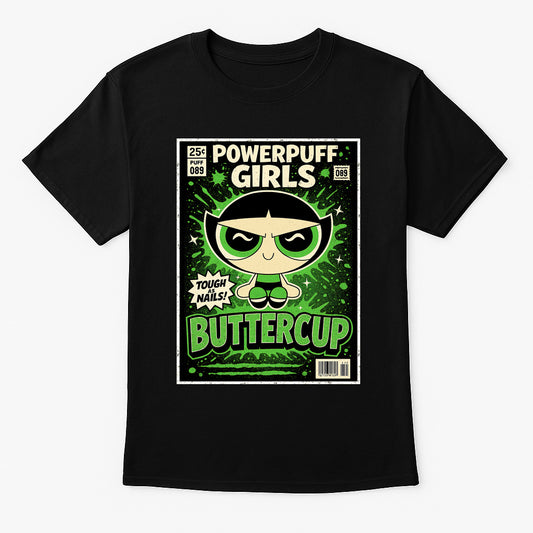 Powerpuff Girls Buttercup Tough As Nails Adults & Kids Unisex T-Shirt