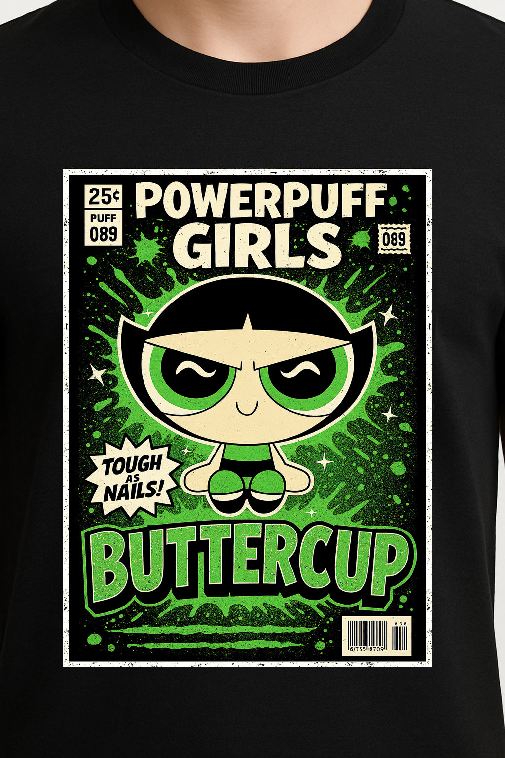 Powerpuff Girls Buttercup Tough As Nails Adults & Kids Unisex T-Shirt