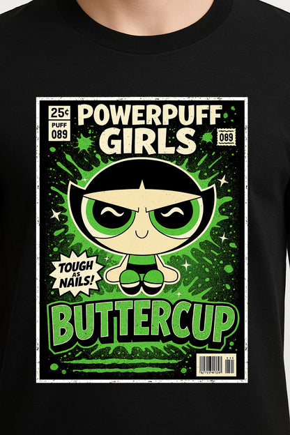 Powerpuff Girls Buttercup Tough As Nails Adults & Kids Unisex T-Shirt